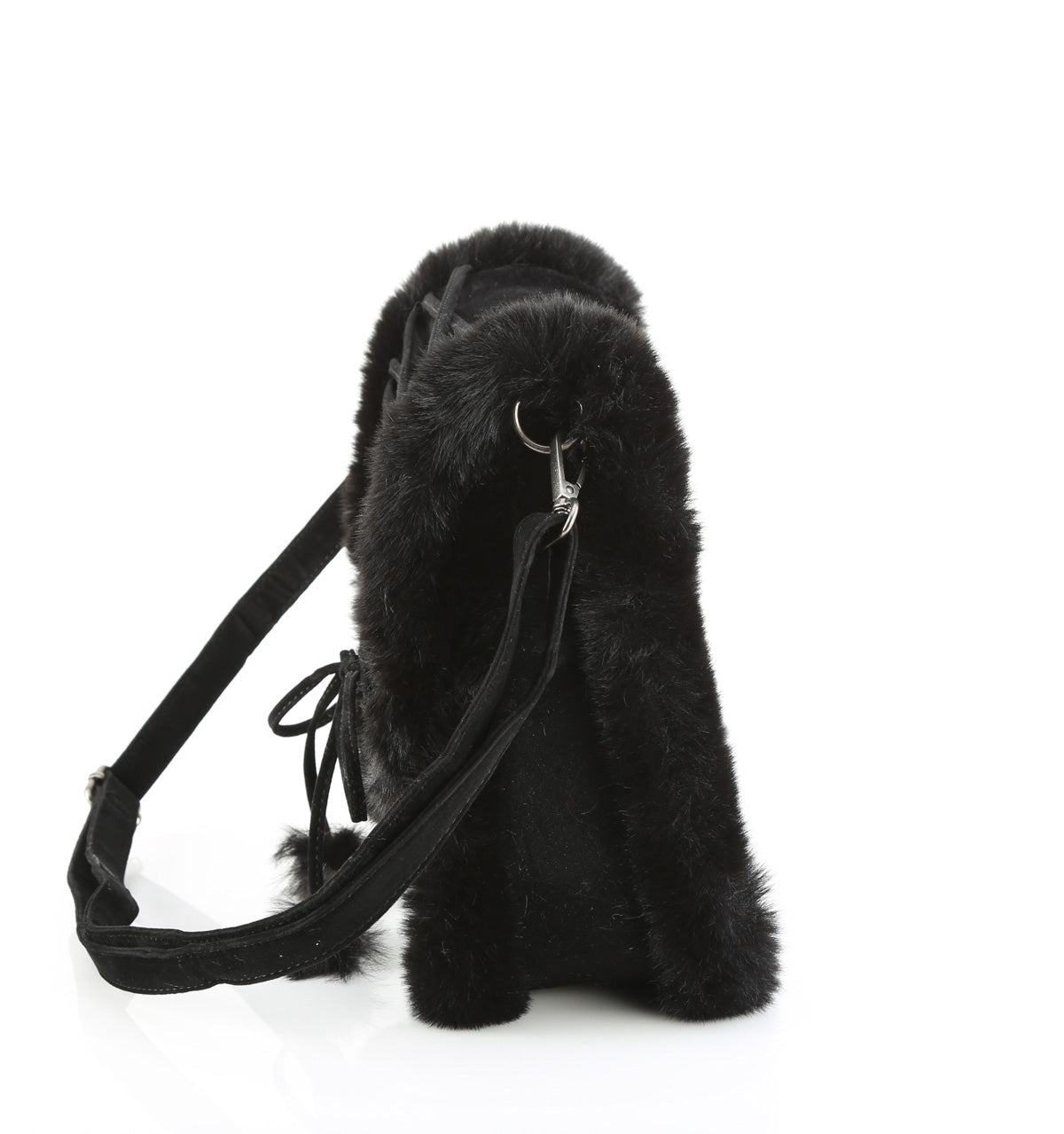 HB-663 Faux Suede & Fur Crossbody 20x24x8 cm Bag