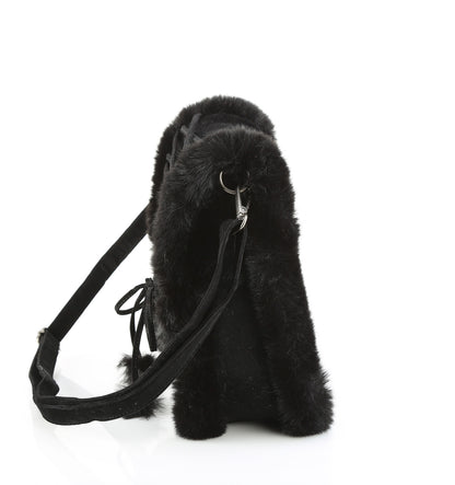 HB-663 Faux Suede & Fur Crossbody 20x24x8 cm Bag