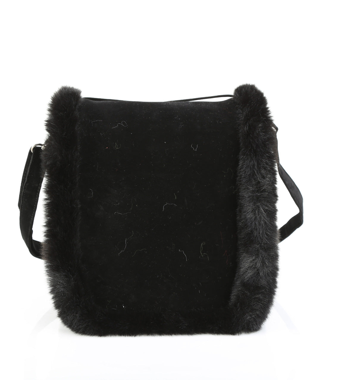 HB-663 Faux Suede & Fur Crossbody 20x24x8 cm Bag