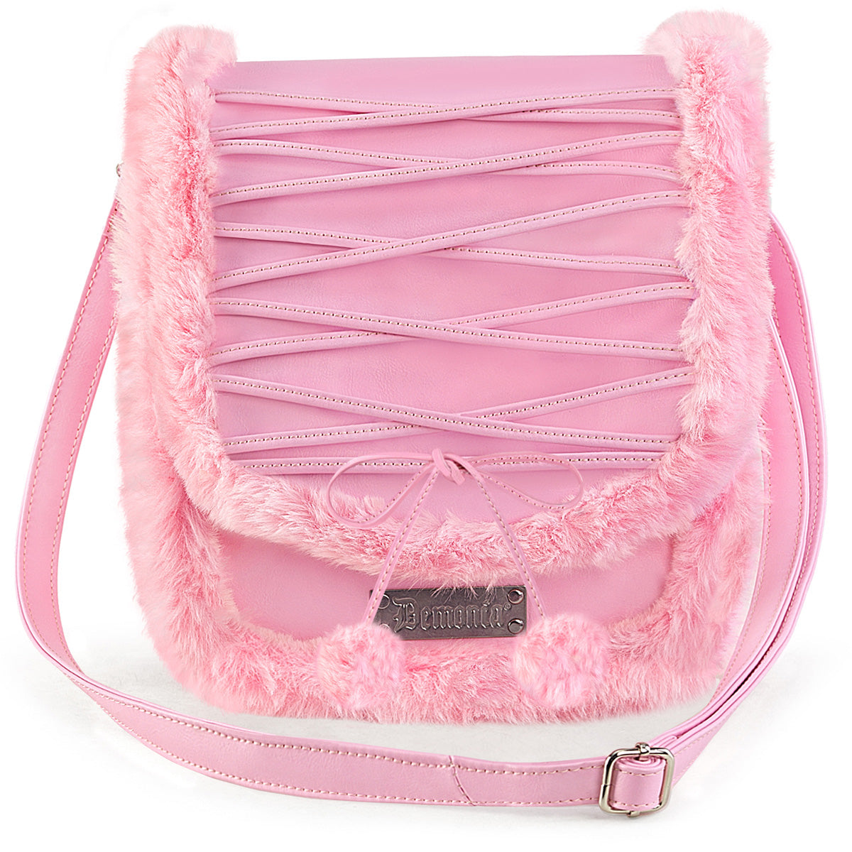HB-663 Faux Suede & Fur Crossbody 20x24x8 cm Bag