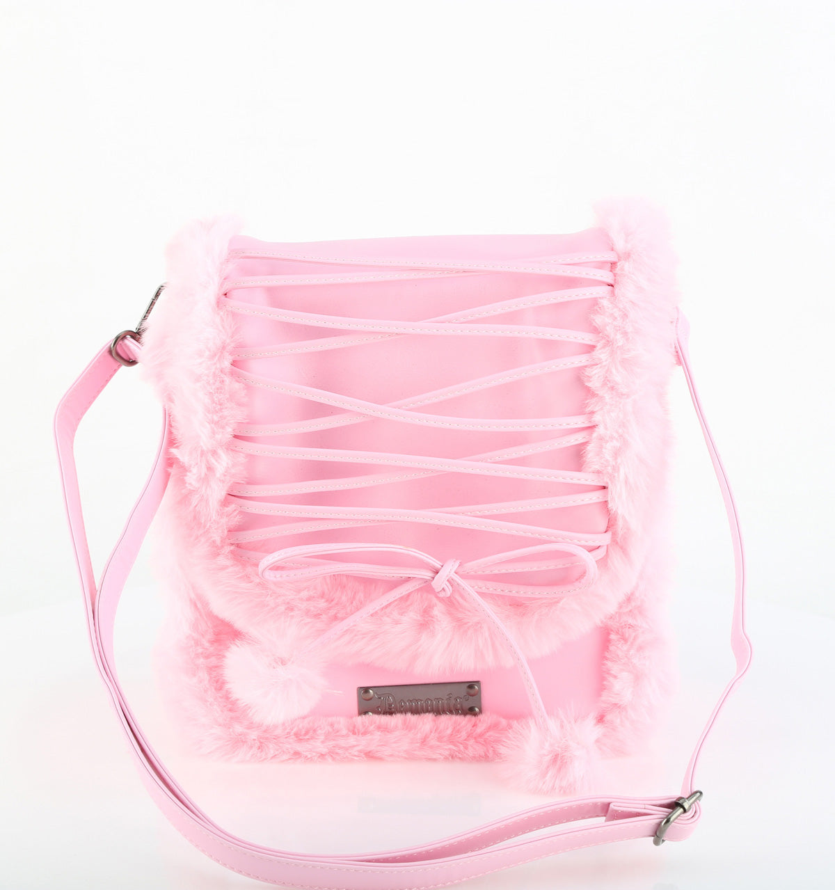 HB-663 Faux Suede & Fur Crossbody 20x24x8 cm Bag