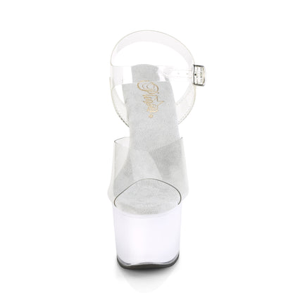 ILLUMINATOR-708 7" Heel, 2 3/4" PF LED Illuminated Ankle Strap Sandal