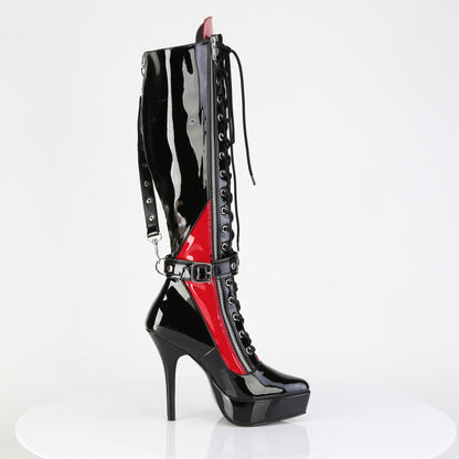 INDULGE-2028 5 1/4" Lace-Up Knee High Boot, Inside Zip