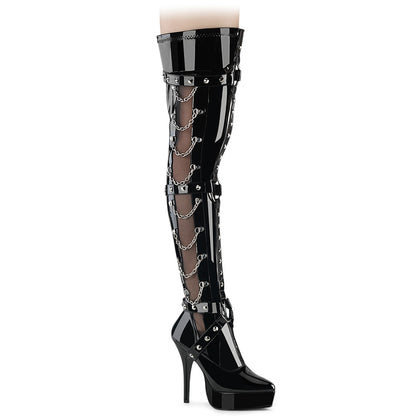 INDULGE-3026 5 1/4" Stretch PF Thigh Boot, Inside Zip