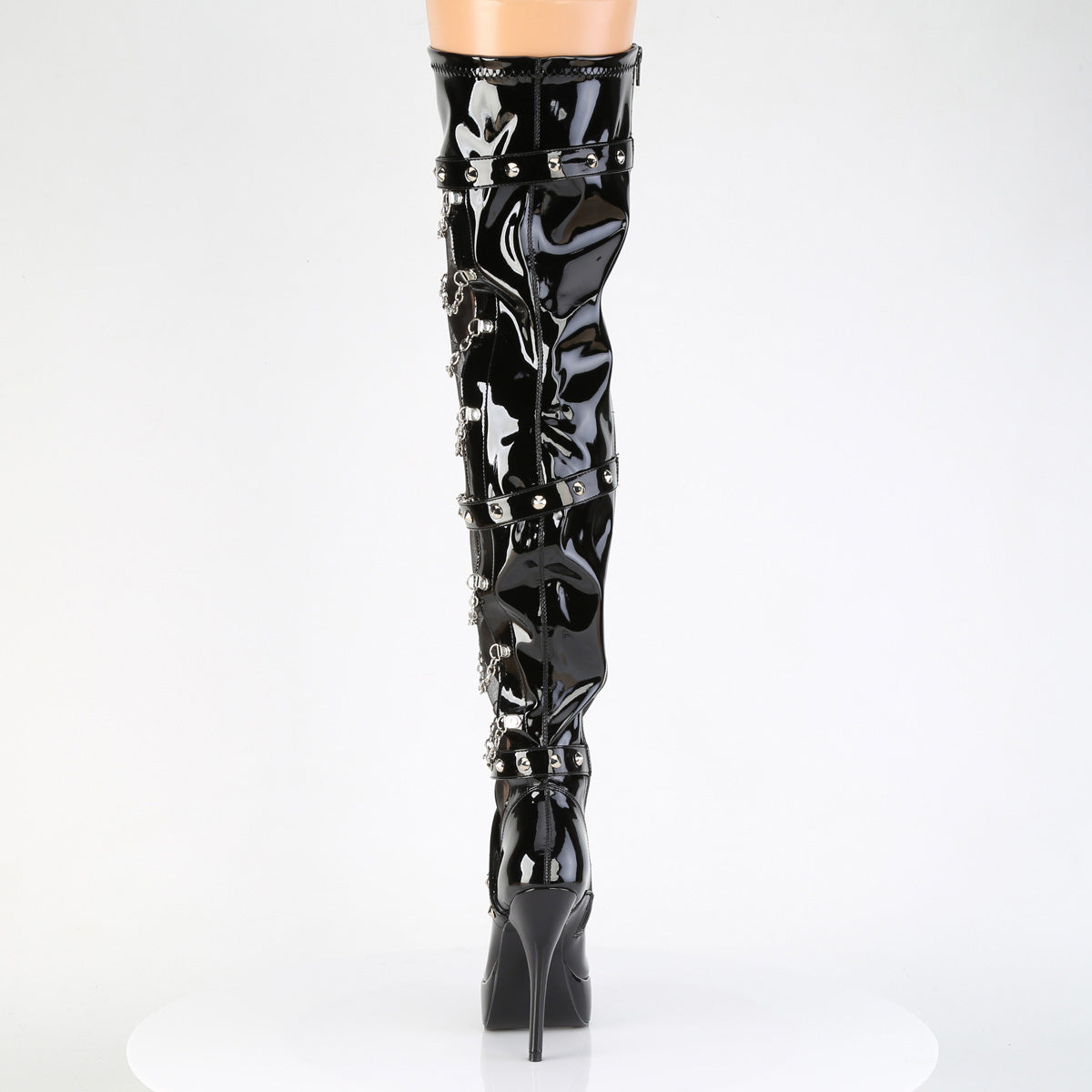 INDULGE-3026 5 1/4" Stretch PF Thigh Boot, Inside Zip