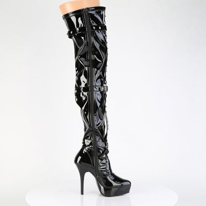 INDULGE-3026 5 1/4" Stretch PF Thigh Boot, Inside Zip