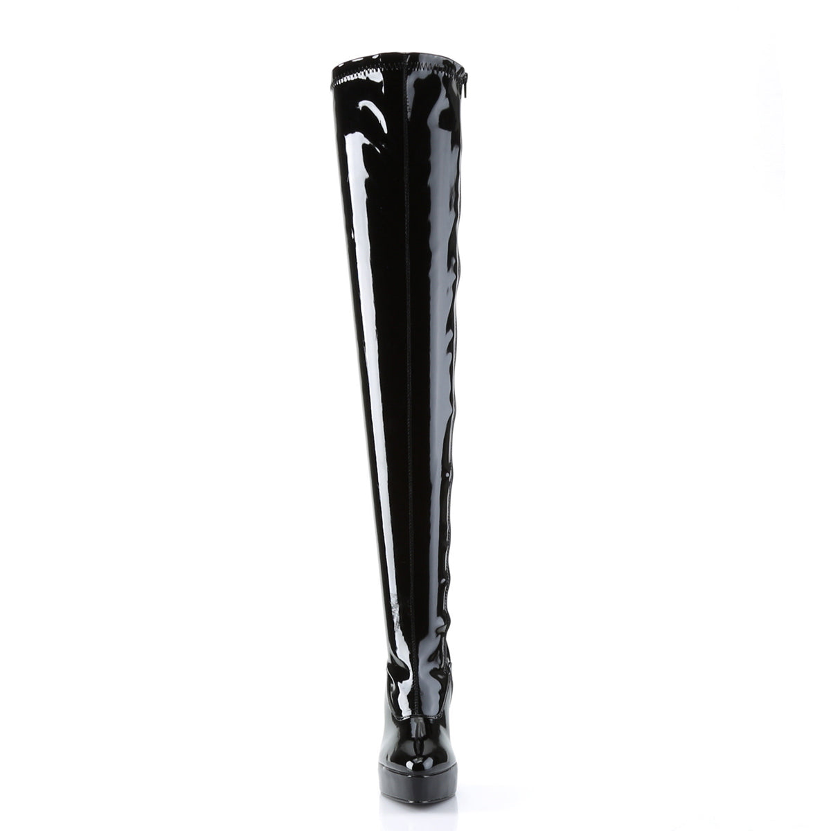 INDULGE-3063 5 1/4" Back Lace-Up Stretch PF Thigh Boot