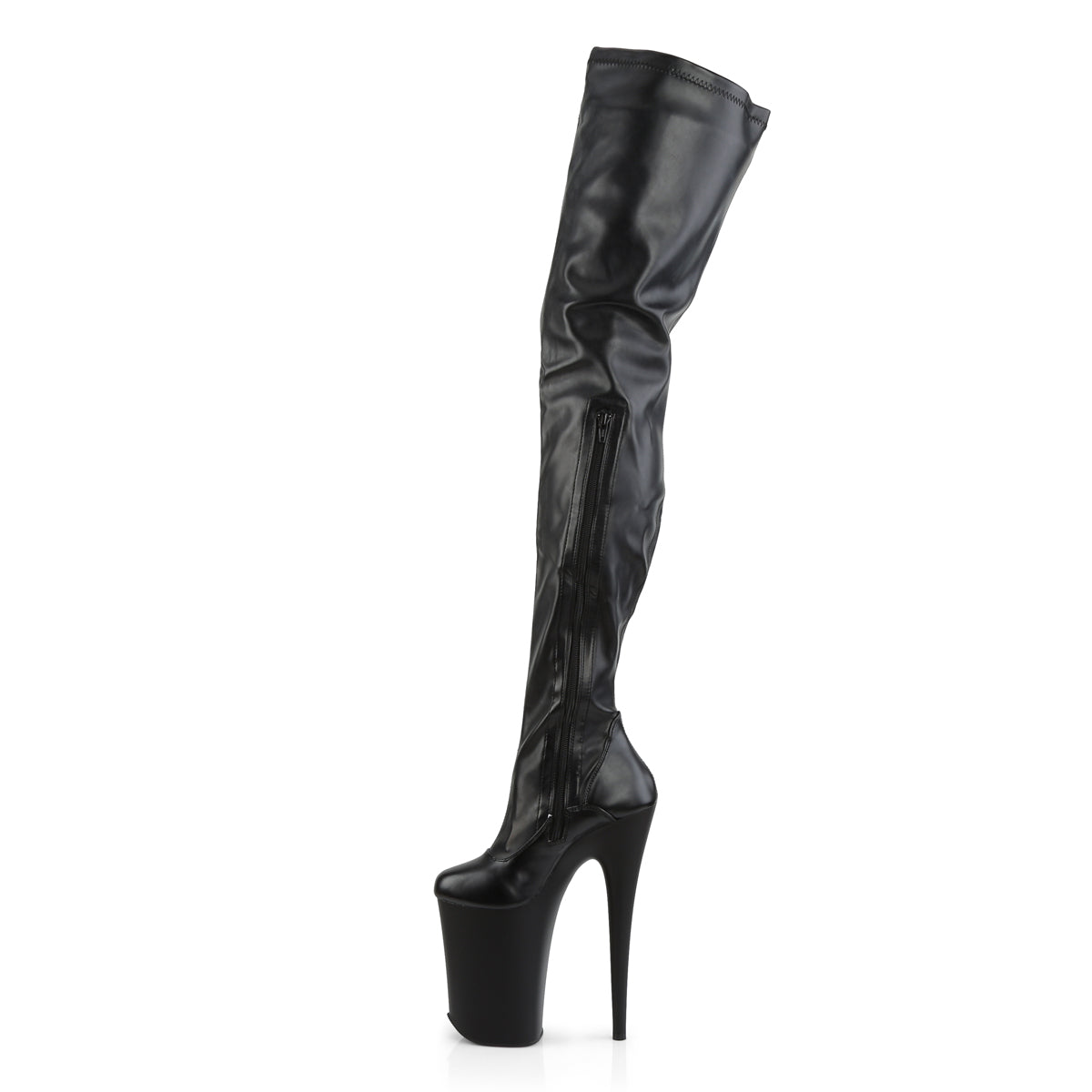 INFINITY-4000 9" Heel, 5 1/4" PF Stretch Crotch Boot, Side Zip