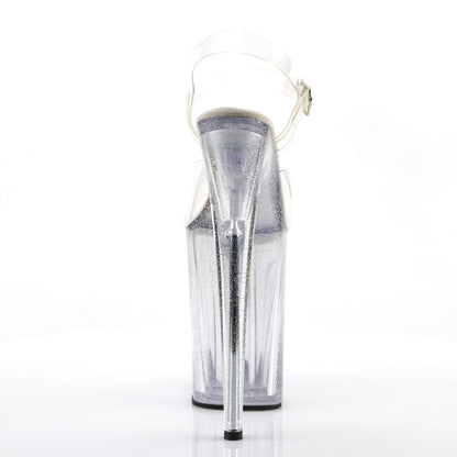 INFINITY-908MG 9" Heel, 5 1/4" PF Ankle Strap Sandal w/Mini Glitter