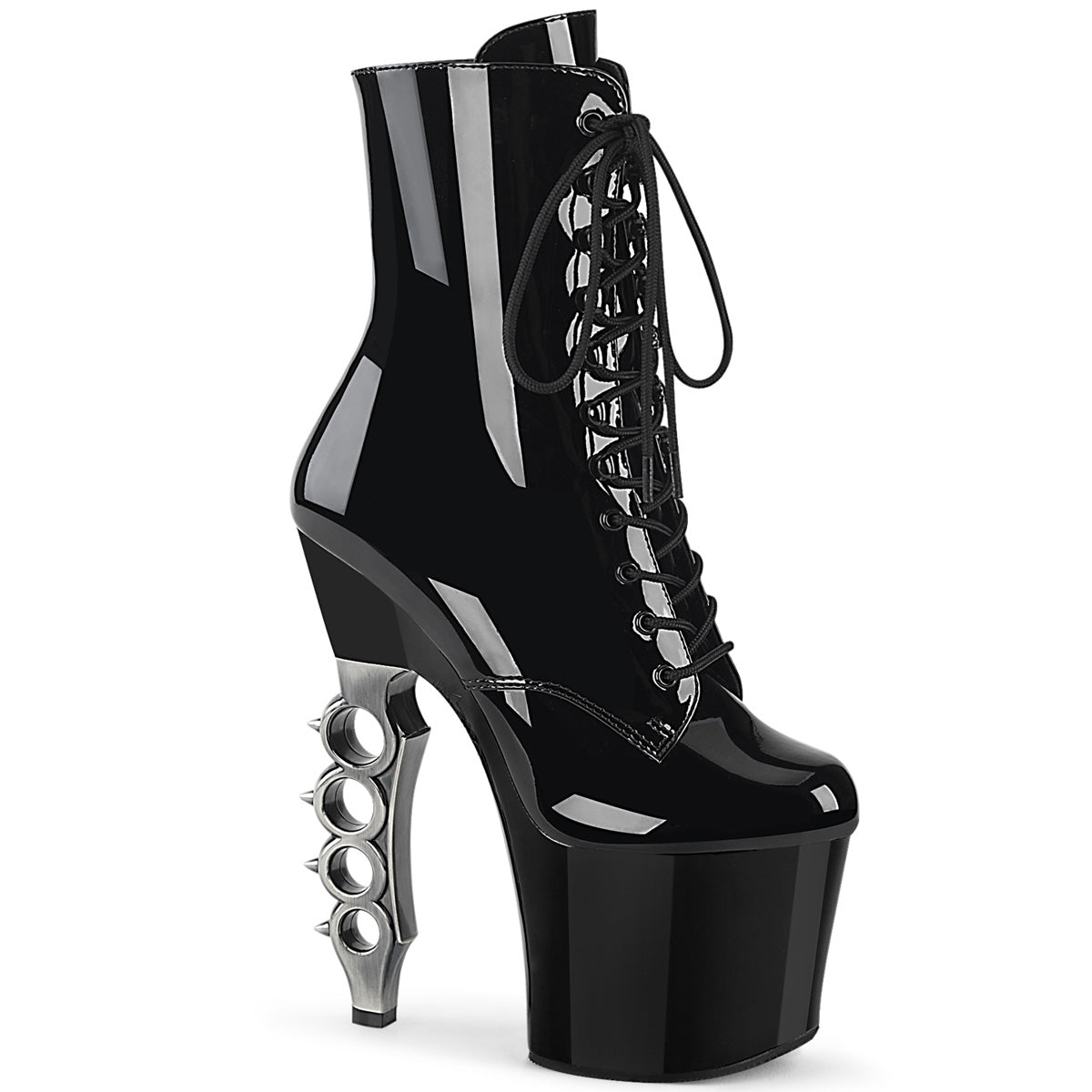 IRONGRIP-1020 7" Brass Knuckle Heel, 3 1/4" PF Lace-Up Boot, Side Zip