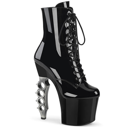 IRONGRIP-1020 7" Brass Knuckle Heel, 3 1/4" PF Lace-Up Boot, Side Zip
