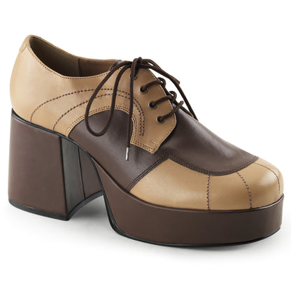 JAZZ-06 3 1/2" Block Heel, 1 1/2" PF Men's Spectator Oxford Shoe