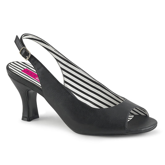 JENNA-02 *3" Heel Slingback Peep Toe Pump