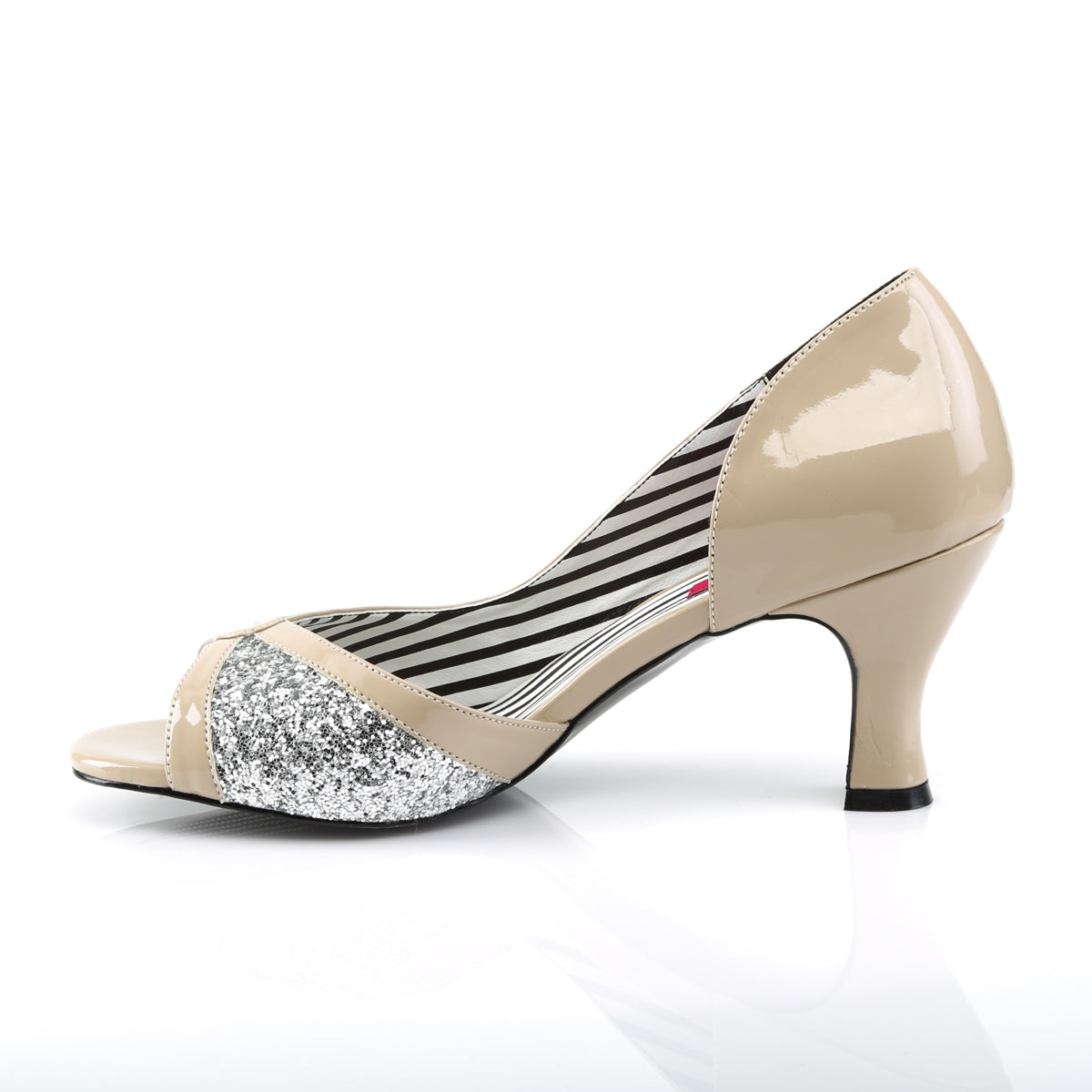 JENNA-03 *3" Heel Peep Toe D'Orsay Pump