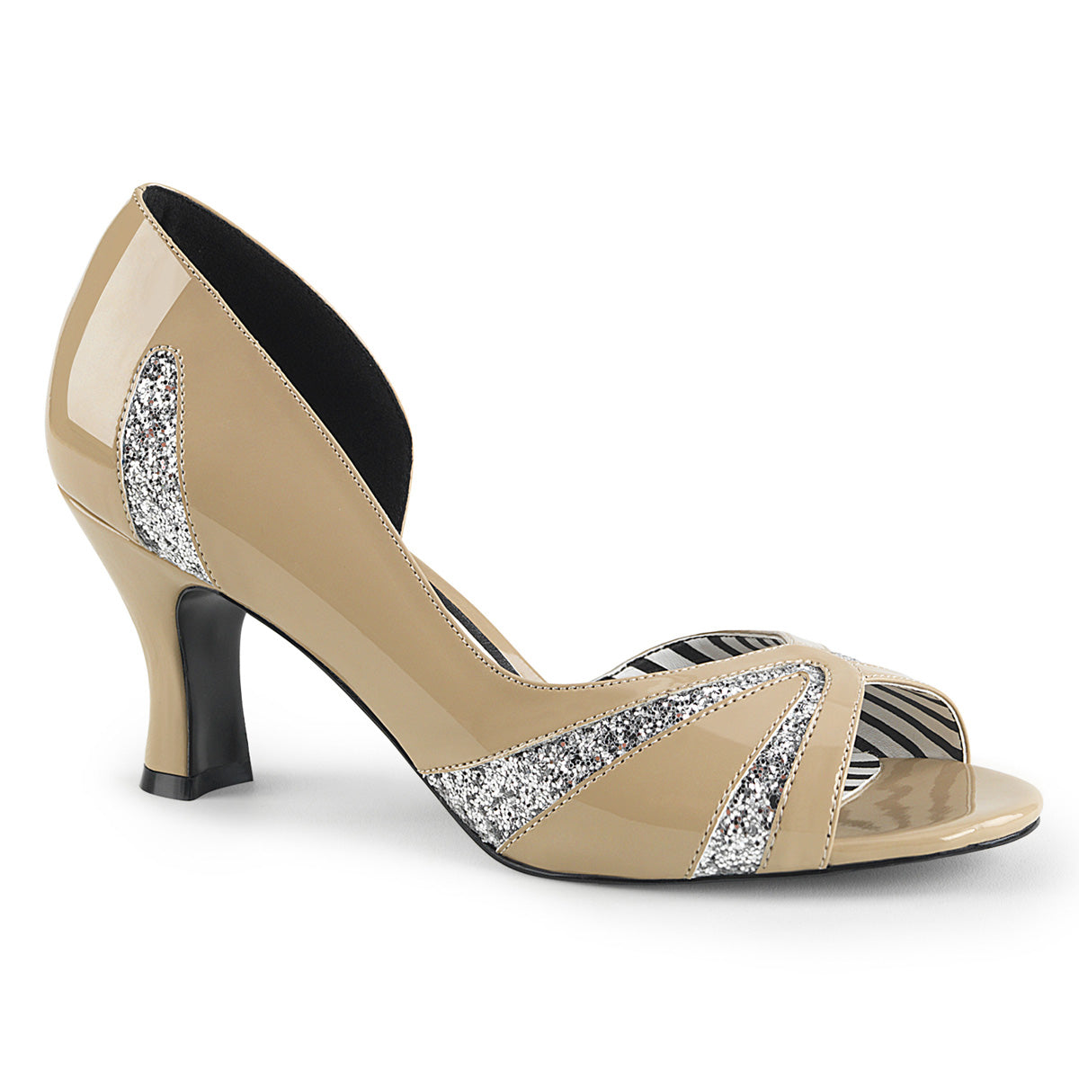 JENNA-03 *3" Heel Peep Toe D'Orsay Pump