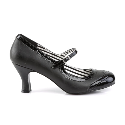 JENNA-06 **3" Kitten Heel Spectator Mary Jane Pump