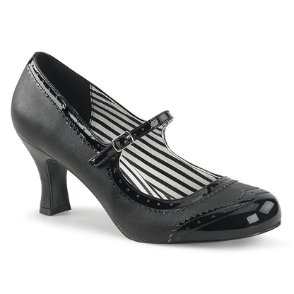 JENNA-06 **3" Kitten Heel Spectator Mary Jane Pump