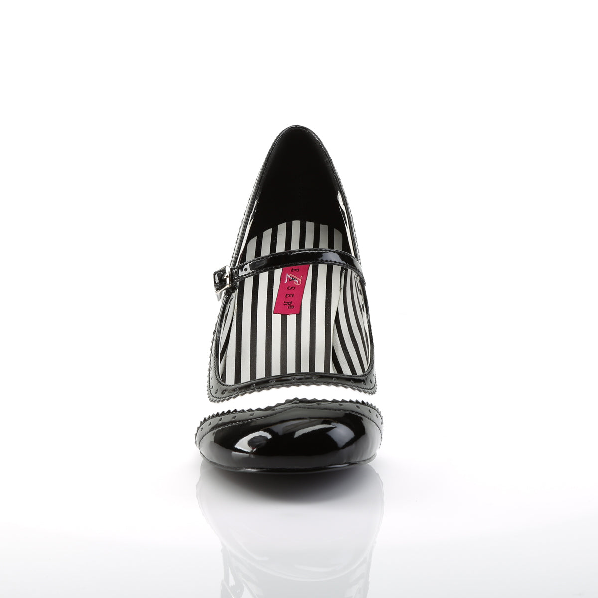 JENNA-06 *3" Kitten Heel Spectator Mary Jane Pump
