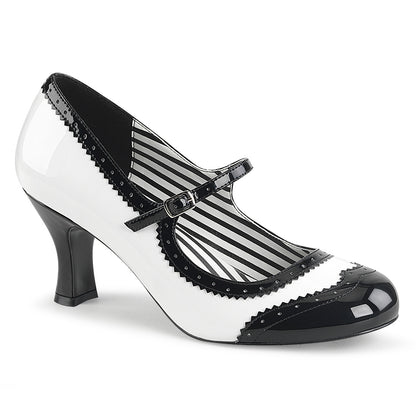 JENNA-06 *3" Kitten Heel Spectator Mary Jane Pump