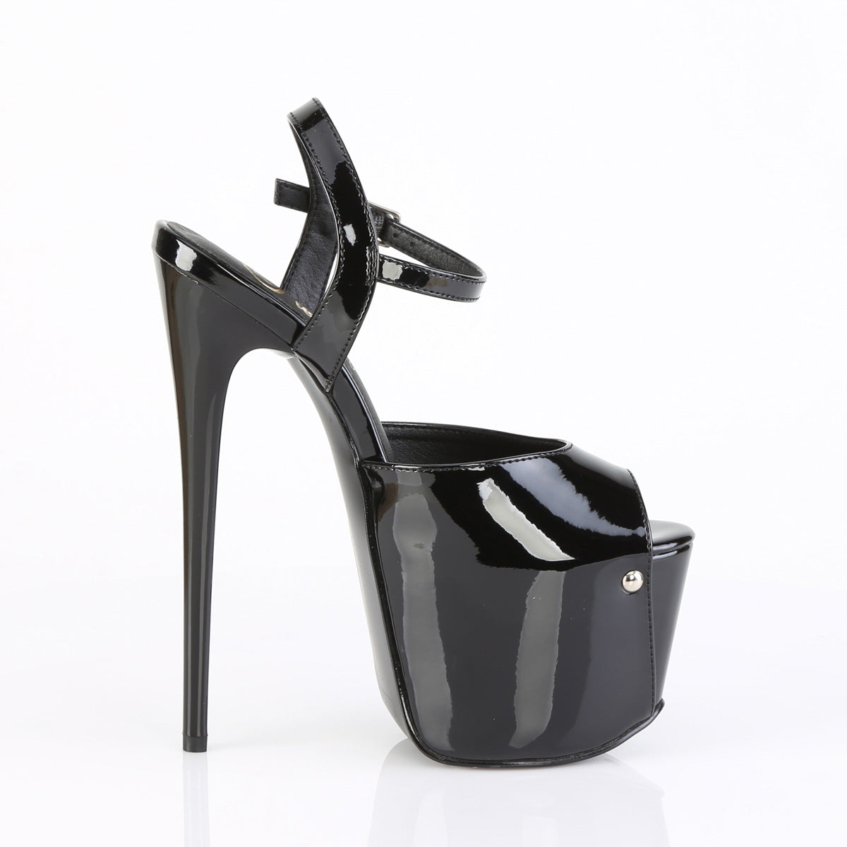 JUBILANT-09 7" Heel, 3" Concealed PF Ankle Strap Sandal