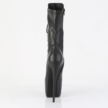 JUBILANT-1048 7" Heel, 3" Concealed PF Lace-Up Mid Calf Boot, Side Zip