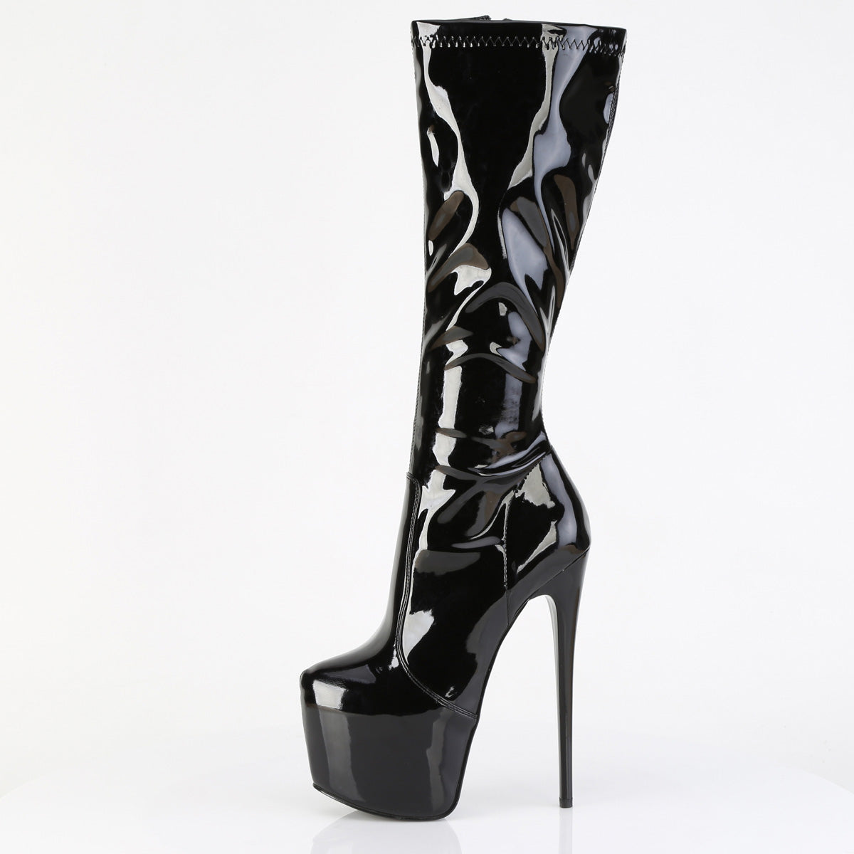 JUBILANT-2000 7" Heel, 3" Concealed PF Stretch Knee Boot, Side Zip