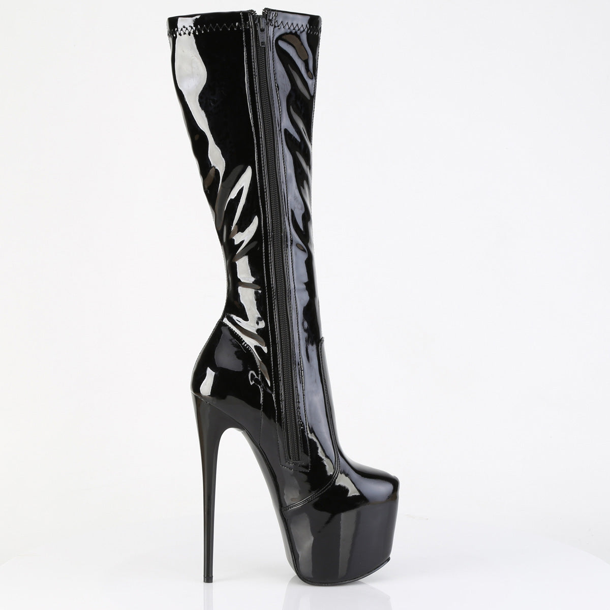 JUBILANT-2000 7" Heel, 3" Concealed PF Stretch Knee Boot, Side Zip