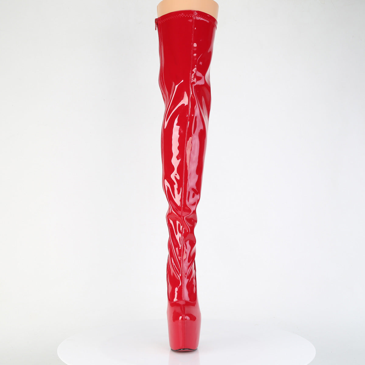 JUBILANT-3000 7" Heel, 3" Concealed PF Stretch Thigh Boot, Side Zip