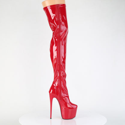 JUBILANT-3000 7" Heel, 3" Concealed PF Stretch Thigh Boot, Side Zip