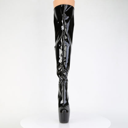 JUBILANT-3006 7" Heel, 3" Concealed PF, Stretch Thigh Boot, Side Zip