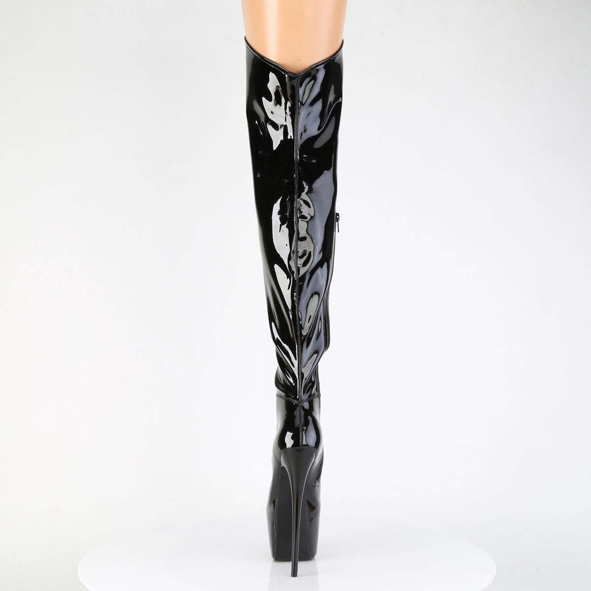 JUBILANT-3006 7" Heel, 3" Concealed PF, Stretch Thigh Boot, Side Zip