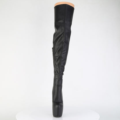 JUBILANT-3007 7" Heel, 3" Concealed PF Stretch Thigh Boot, Side Zip