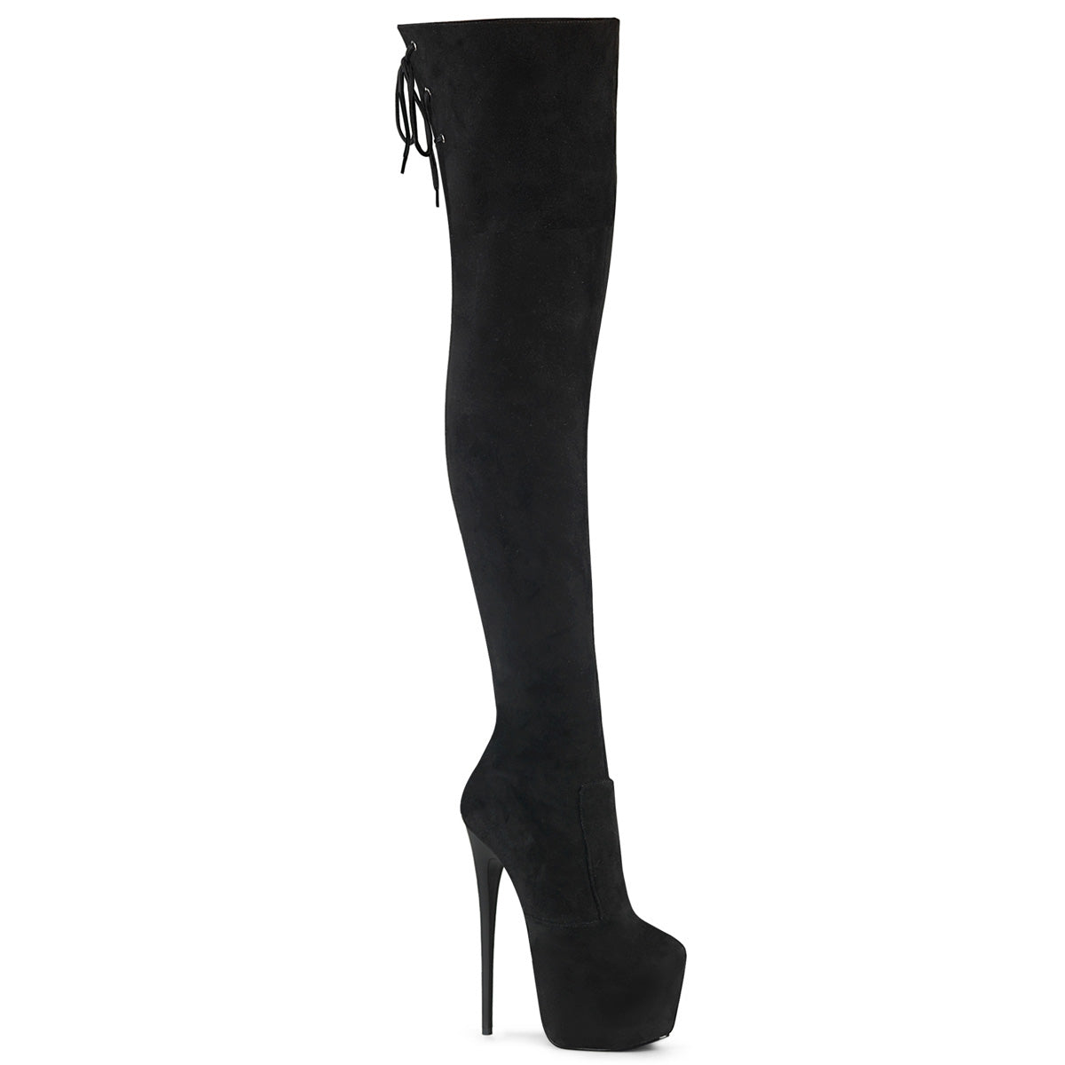 JUBILANT-3007FS 7" Heel, 3" Concealed PF Stretch Thigh Boot, Side Zip
