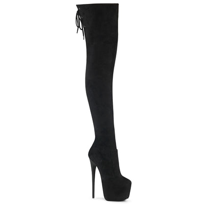 JUBILANT-3007FS 7" Heel, 3" Concealed PF Stretch Thigh Boot, Side Zip