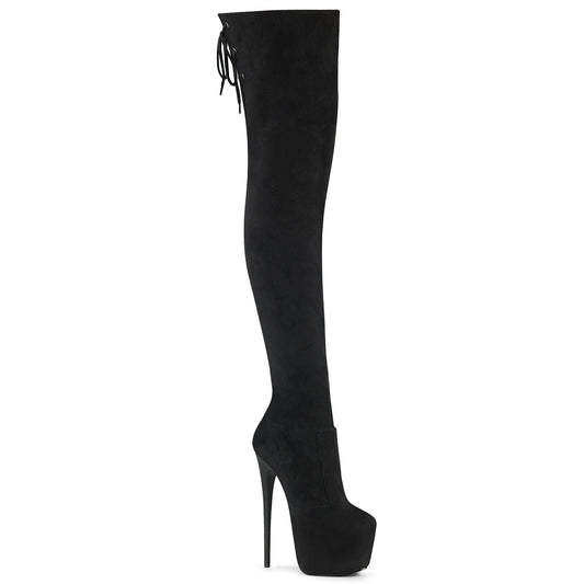 JUBILANT-3007FS 7" Heel, 3" Concealed PF Stretch Thigh Boot, Side Zip