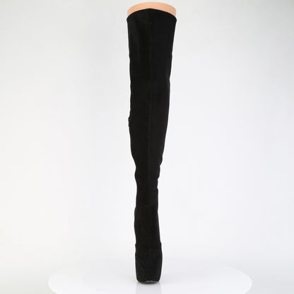 JUBILANT-3007FS 7" Heel, 3" Concealed PF Stretch Thigh Boot, Side Zip