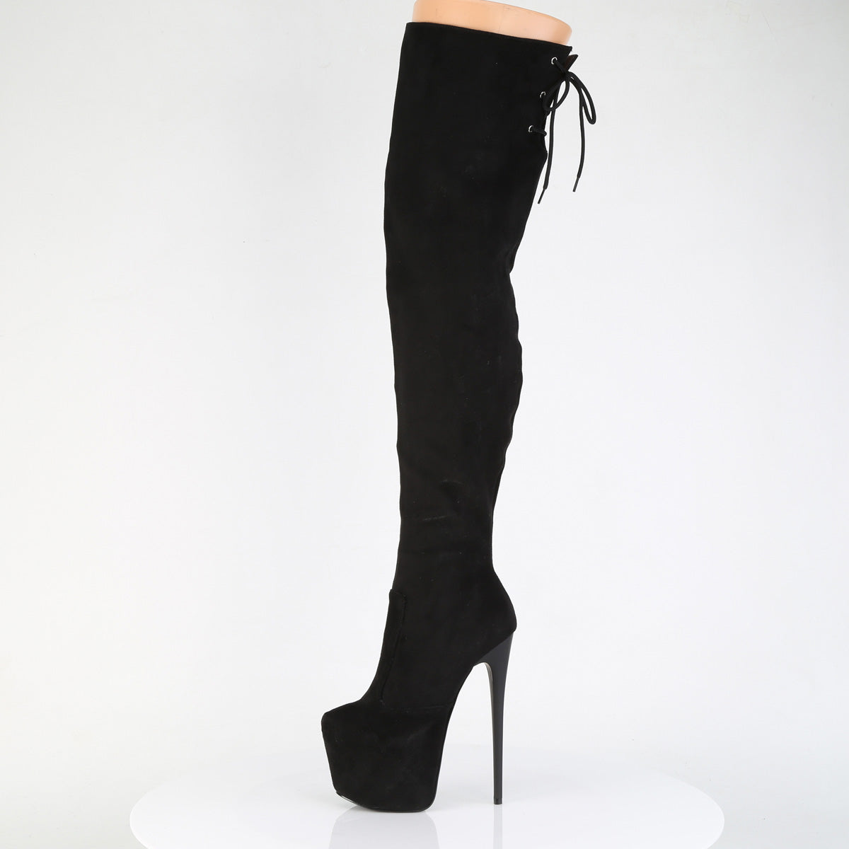 JUBILANT-3007FS 7" Heel, 3" Concealed PF Stretch Thigh Boot, Side Zip