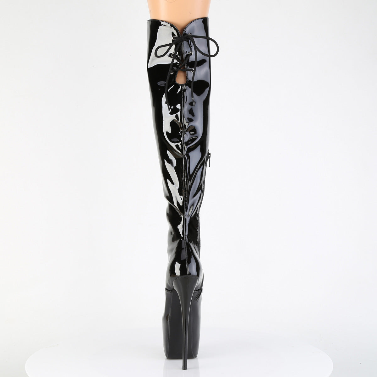JUBILANT-3012 7" Heel, 3" Concealed PF Over-The-Knee Boot, Side Zip