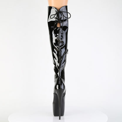 JUBILANT-3012 7" Heel, 3" Concealed PF Over-The-Knee Boot, Side Zip