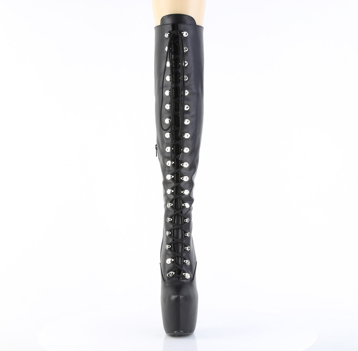 JUBILANT-3012 7" Heel, 3" Concealed PF Over-The-Knee Boot, Side Zip