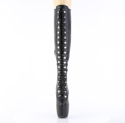 JUBILANT-3012 7" Heel, 3" Concealed PF Over-The-Knee Boot, Side Zip