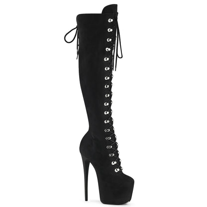 JUBILANT-3012FS 7" Heel, 3" Concealed PF Over-The-Knee Boot, Side Zip