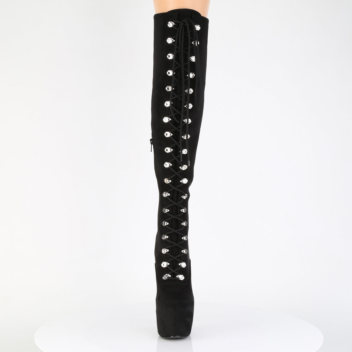 JUBILANT-3012FS 7" Heel, 3" Concealed PF Over-The-Knee Boot, Side Zip