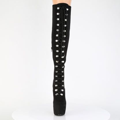 JUBILANT-3012FS 7" Heel, 3" Concealed PF Over-The-Knee Boot, Side Zip