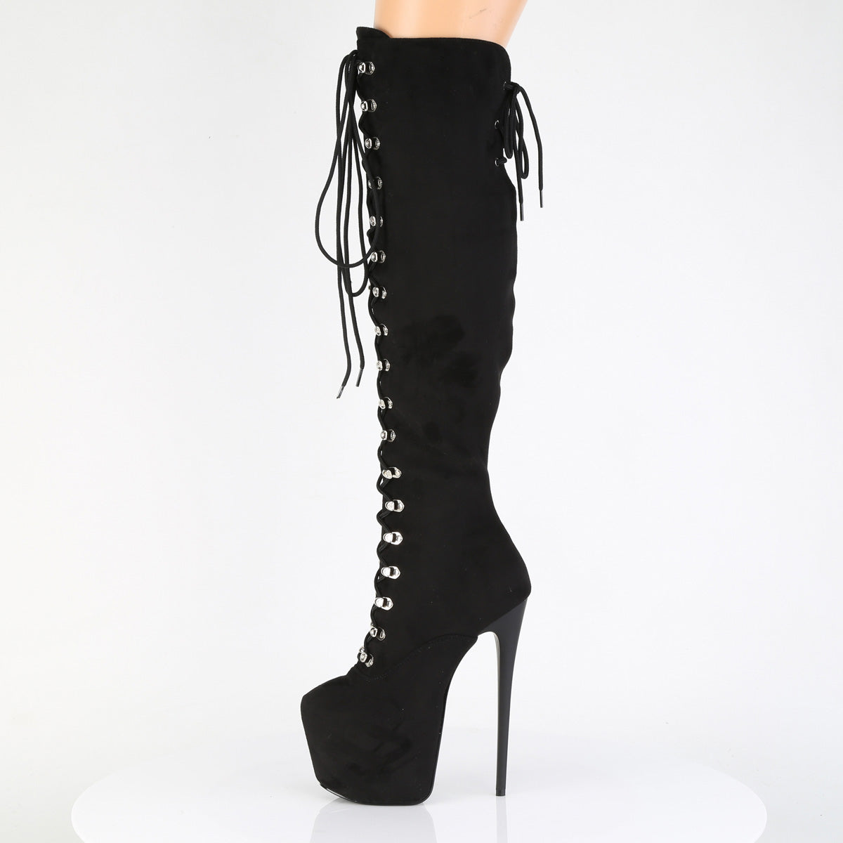 JUBILANT-3012FS 7" Heel, 3" Concealed PF Over-The-Knee Boot, Side Zip