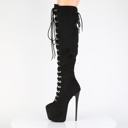JUBILANT-3012FS 7" Heel, 3" Concealed PF Over-The-Knee Boot, Side Zip