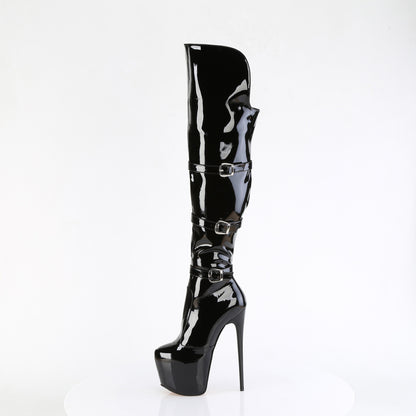 JUBILANT-3018 7" Heel, 3" PF Triple Buckle Strap OTK Boot, Side
