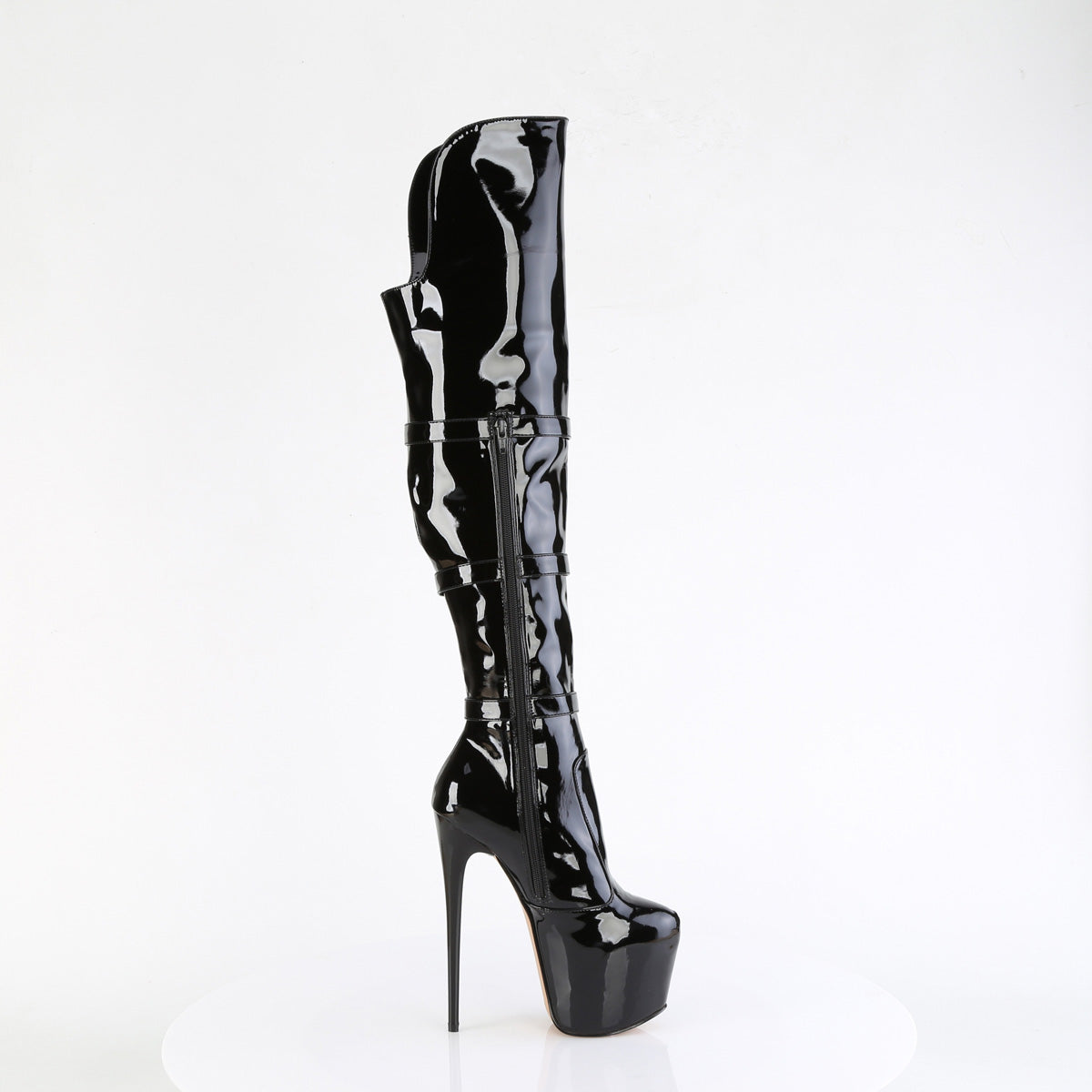 JUBILANT-3018 7" Heel, 3" PF Triple Buckle Strap OTK Boot, Side