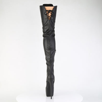 JUBILANT-4012 7" Heel, 3" Concealed PF Lace-Up Crotch Boot, Side Zip
