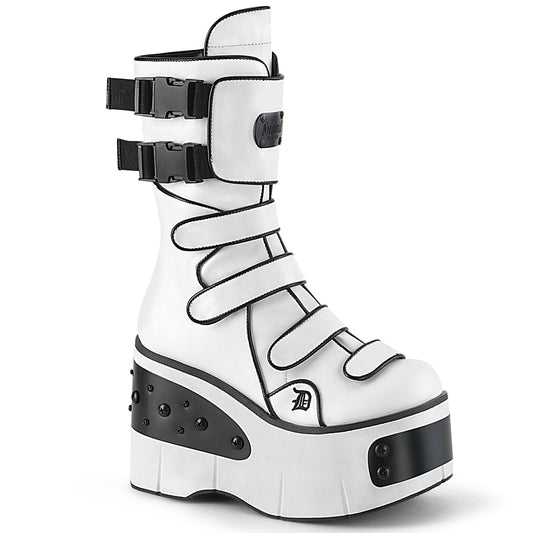 KERA-108 **4 1/2" Platform Strappy Mid-Calf Boot, Inside Zip